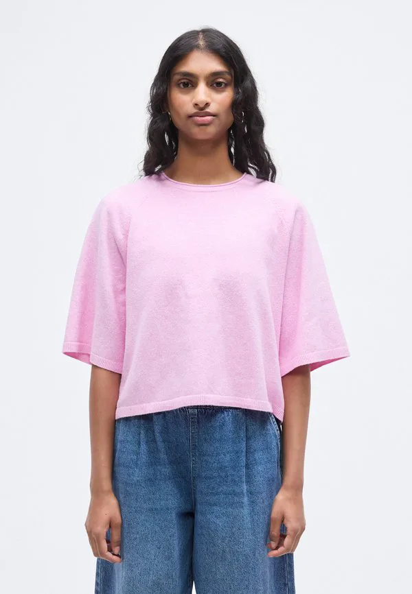 

Классическая футболка с круглым вырезом 2/4 Only Petite, Super Pink Melange, Розовый, Классическая футболка с круглым вырезом 2/4 Only Petite, Super Pink Melange