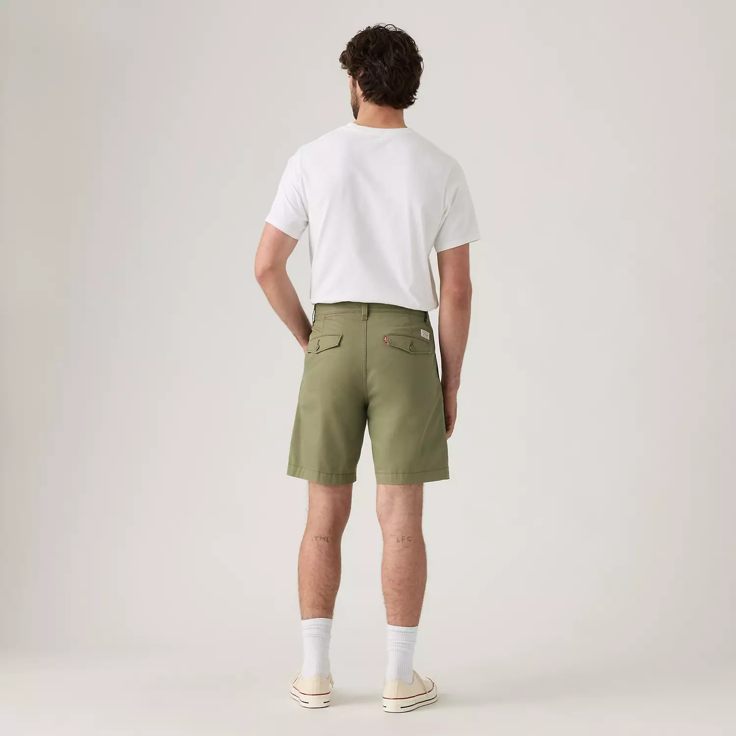 Levi's XX Chino Authentic Свободные 8-дюймовые легкие мужские шорты из твила, цвет Deep Lichen Green - Green — фото 3