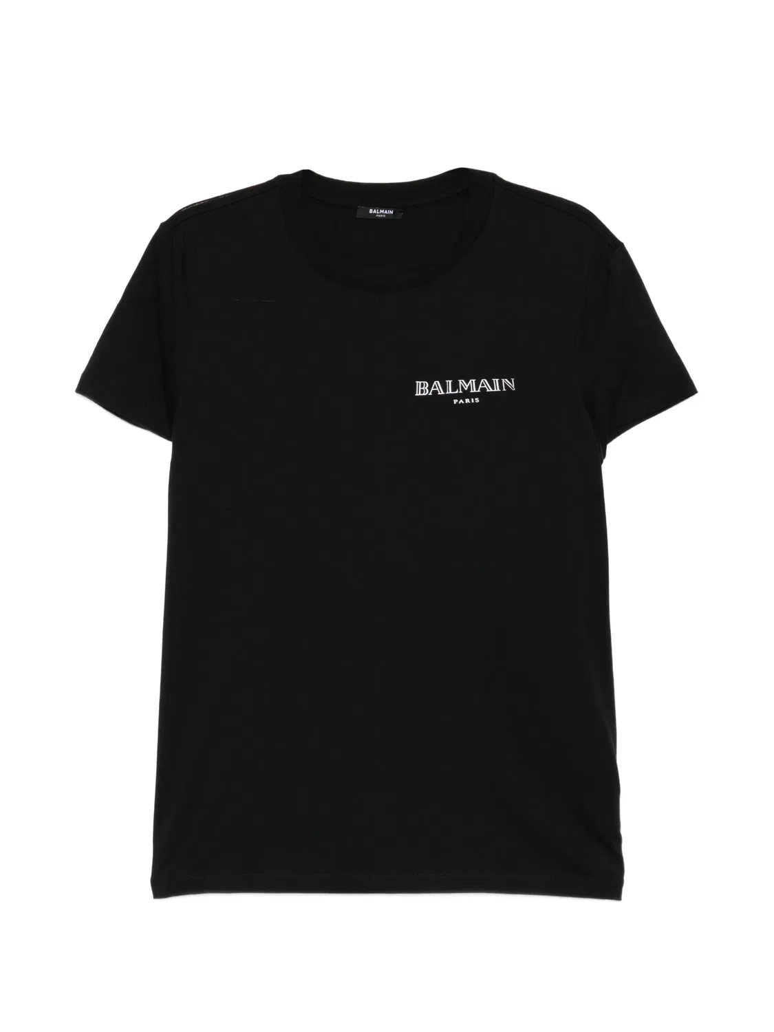 Футболка с нашивкой-логотипом Balmain, черный