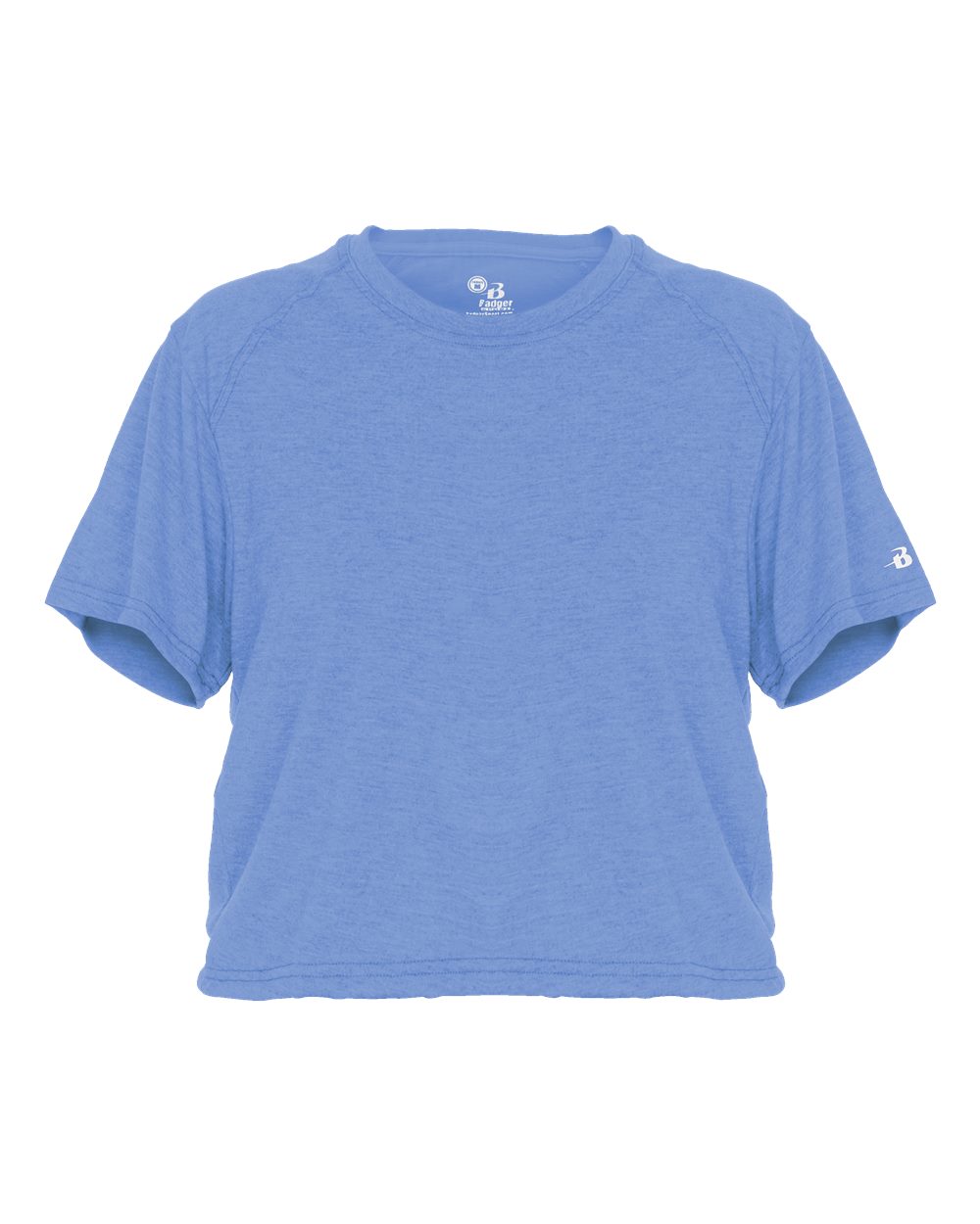 

Женская укороченная футболка Tri-Blend Badger, цвет columbia blue