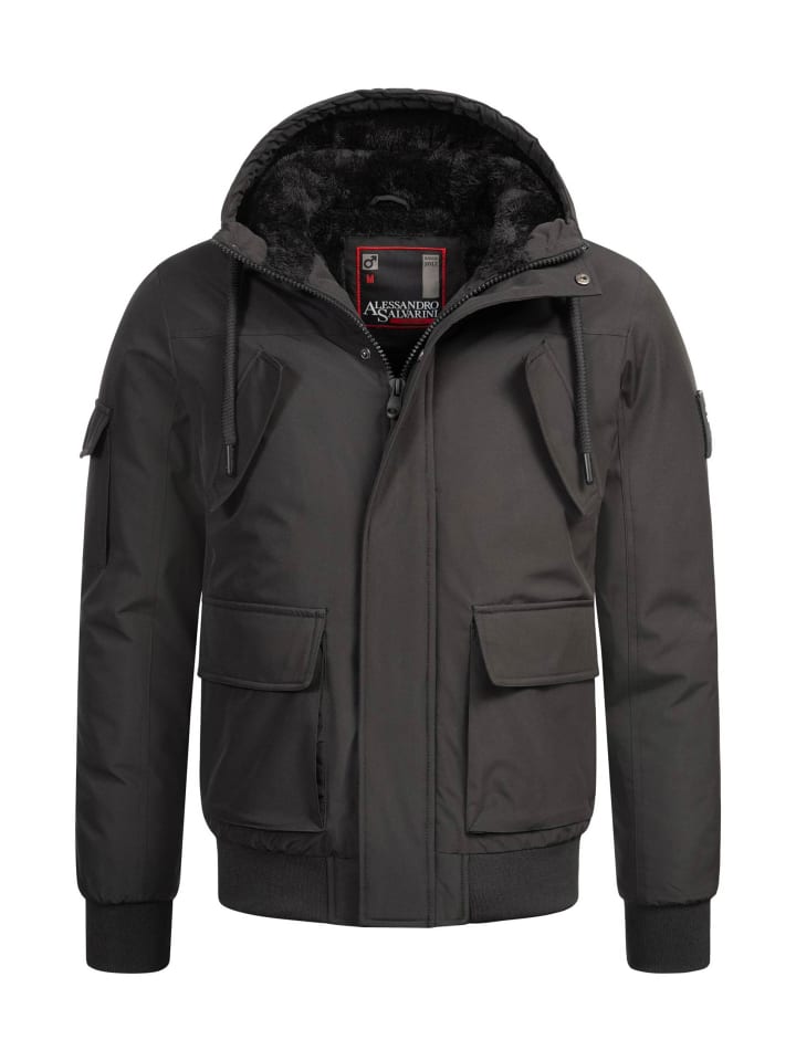 

Зимняя куртка AS-432 черного цвета Alessandro Salvarini