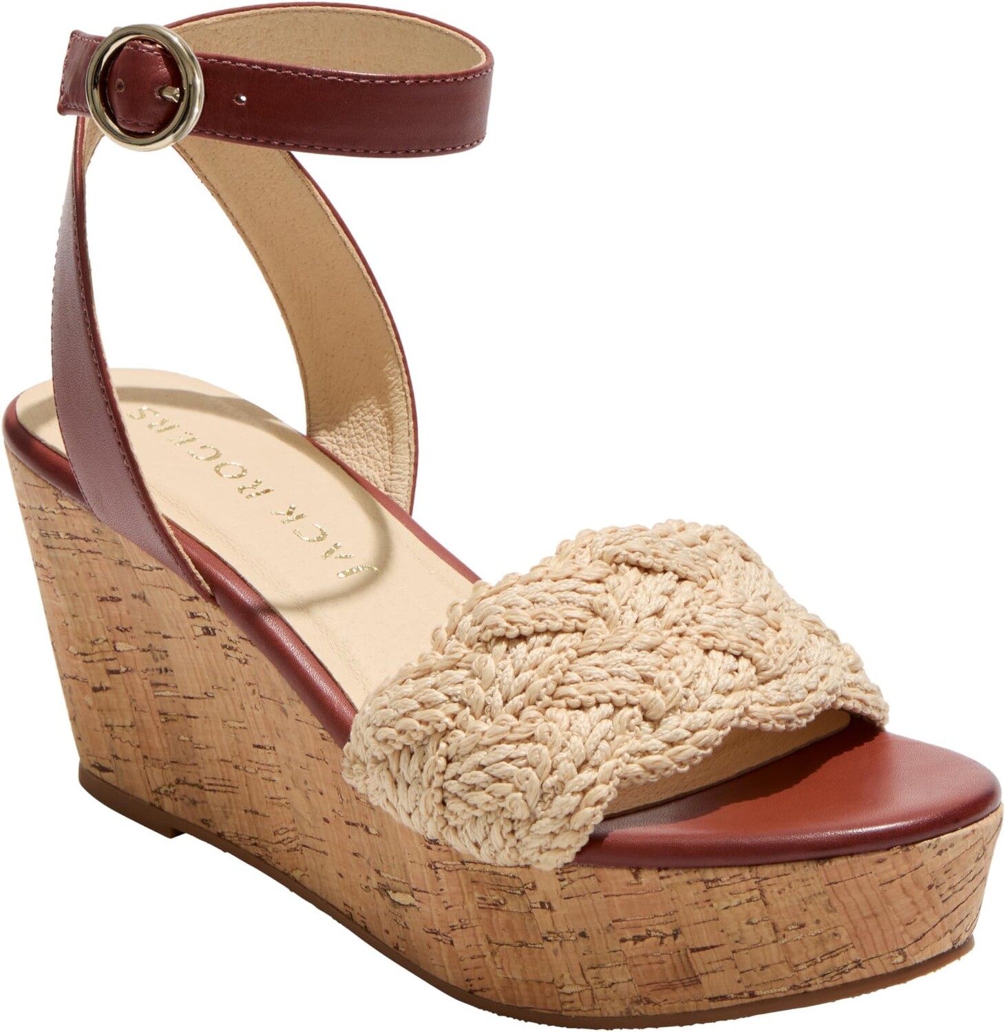 

Туфли Jack Rogers Dumont Woven Rope Wedge, цвет Cream/Luggage