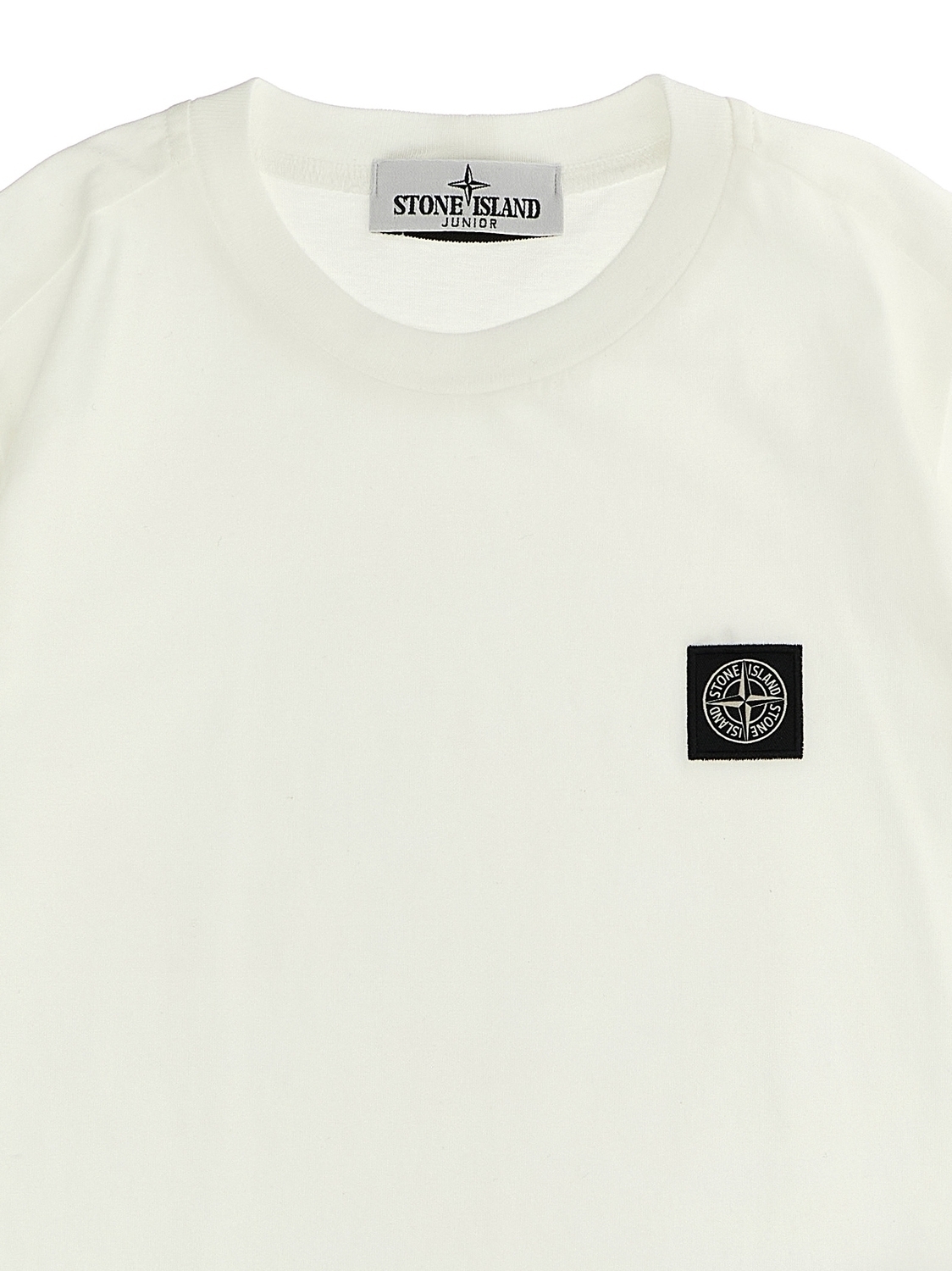 Футболка с нашивкой-логотипом Stone Island Junior, белый — фото 3