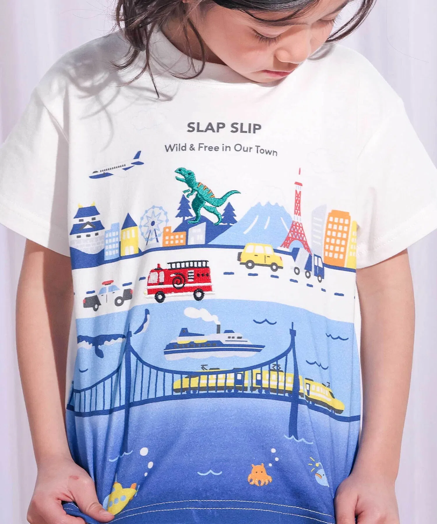 Детская футболка SLAP SLIP с принтом пейзажа — фото 3