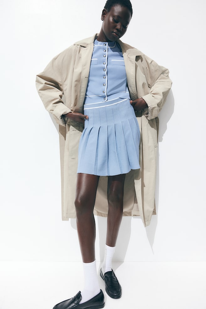 

Плиссированная юбка H&M, синий