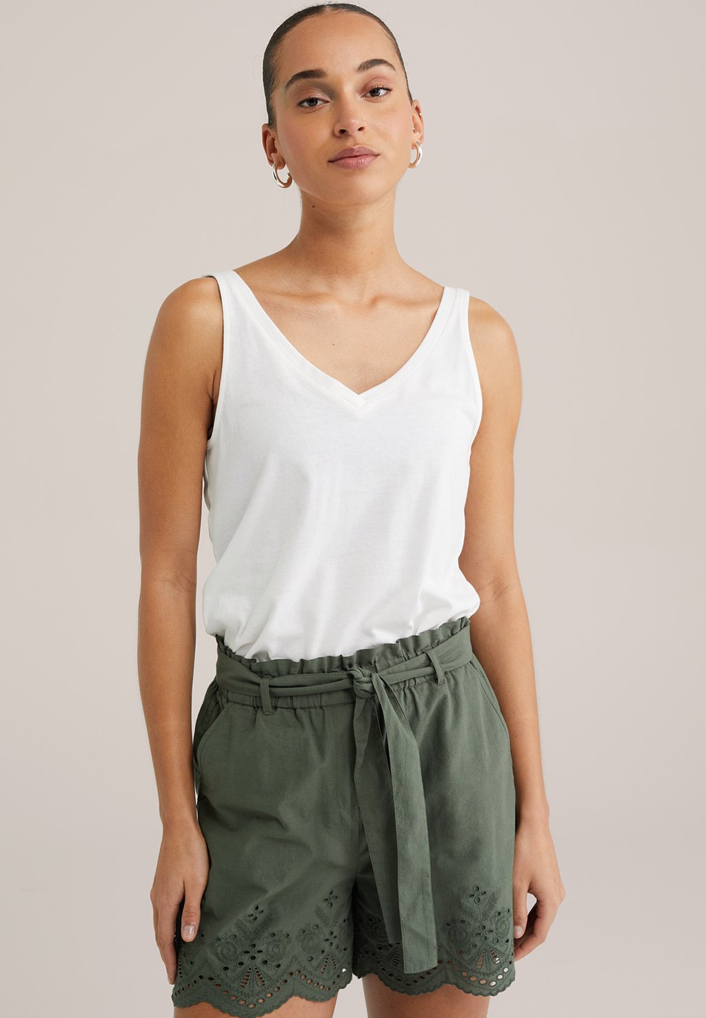 

Топ WE Fashion, кремовый