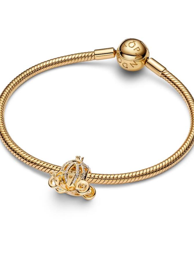 

Шарм Pandora Disney Cinderella Sparkling Carriage Charm, золото