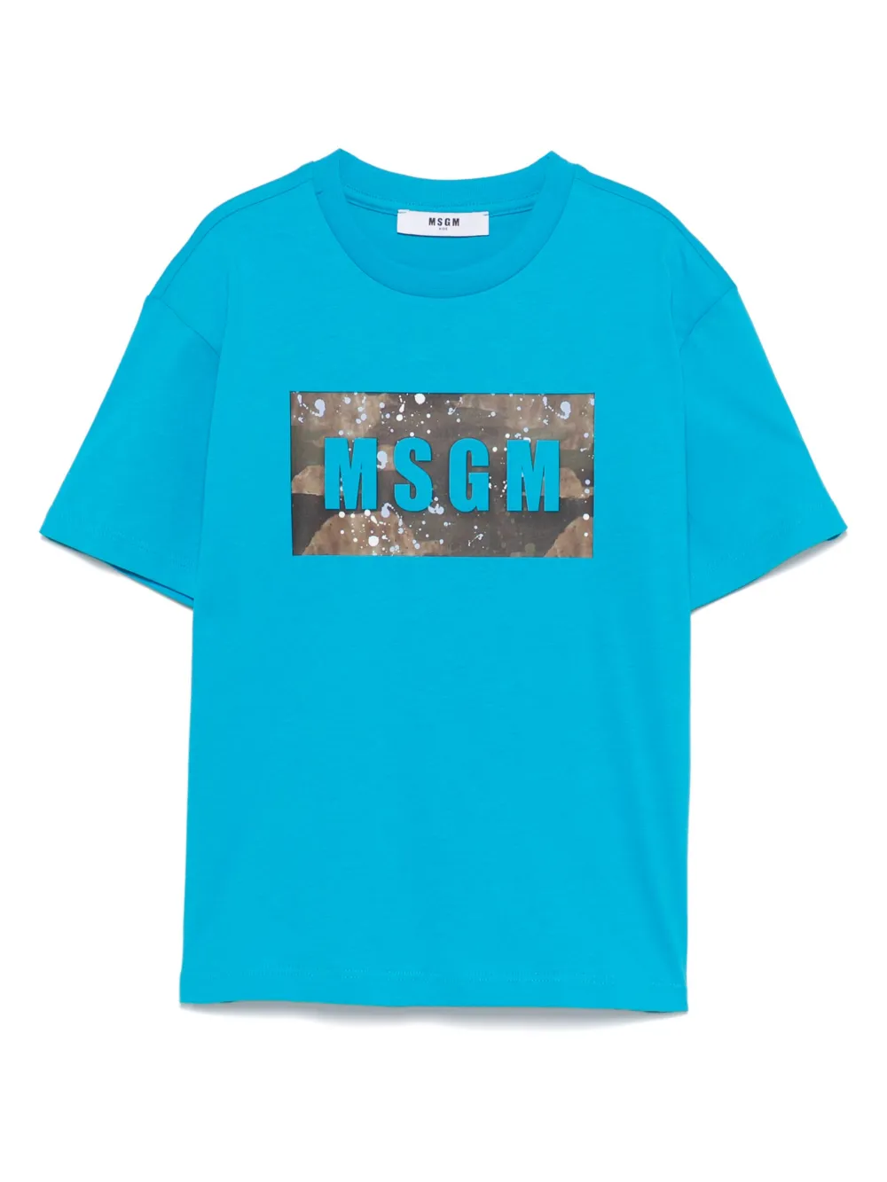 

Футболка с логотипом MSGM Kids, синий