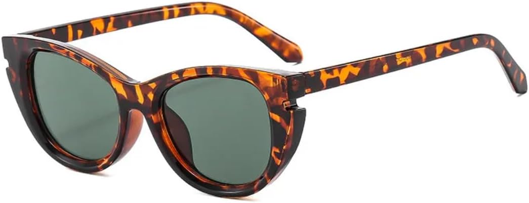 

Классические солнцезащитные очки «кошачий глаз» в ретро-стиле, маленькая оправа, для женщин, путешествий и мужчин, для активного отдыха на природе, вождения, рыбалки, защита от УФ-излучения UV400 TVTBBVV, Leopard Green