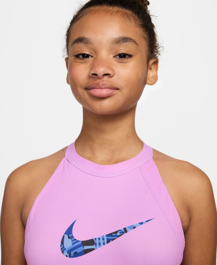 Купальник с завязками на шее для девочек 7-16 лет Nike Gymnastics, Pink/Blue — фото 3