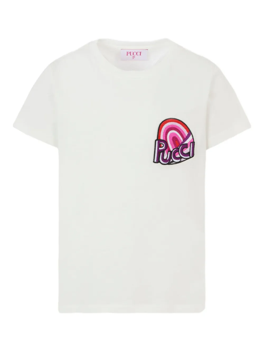 

Футболка с нашивкой PUCCI Junior, белый