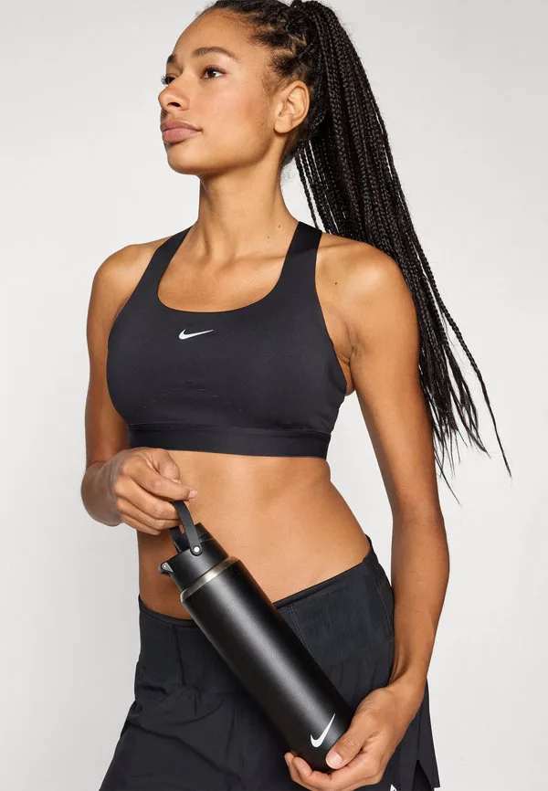 Спортивный бюстгальтер swift с высокой степенью поддержки Nike Performance, Black/Silver-Coloured — фото 4