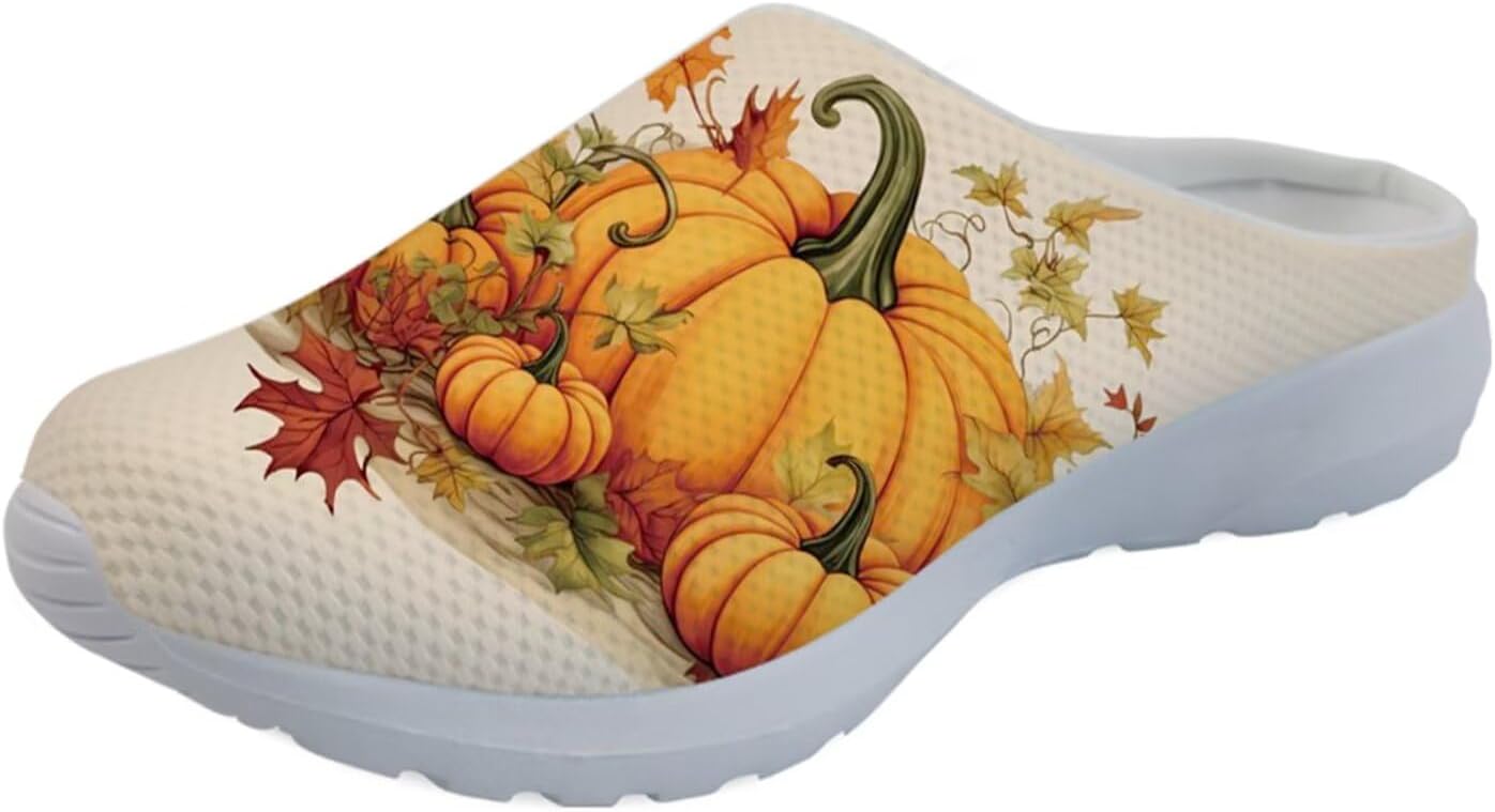 

Мужские садовые сабо GLENLCWE, женские сабо-сандалии, сетчатые пляжные тапочки для душа, повседневные мюли с поддержкой свода стопы для дома и улицы, Pumpkin