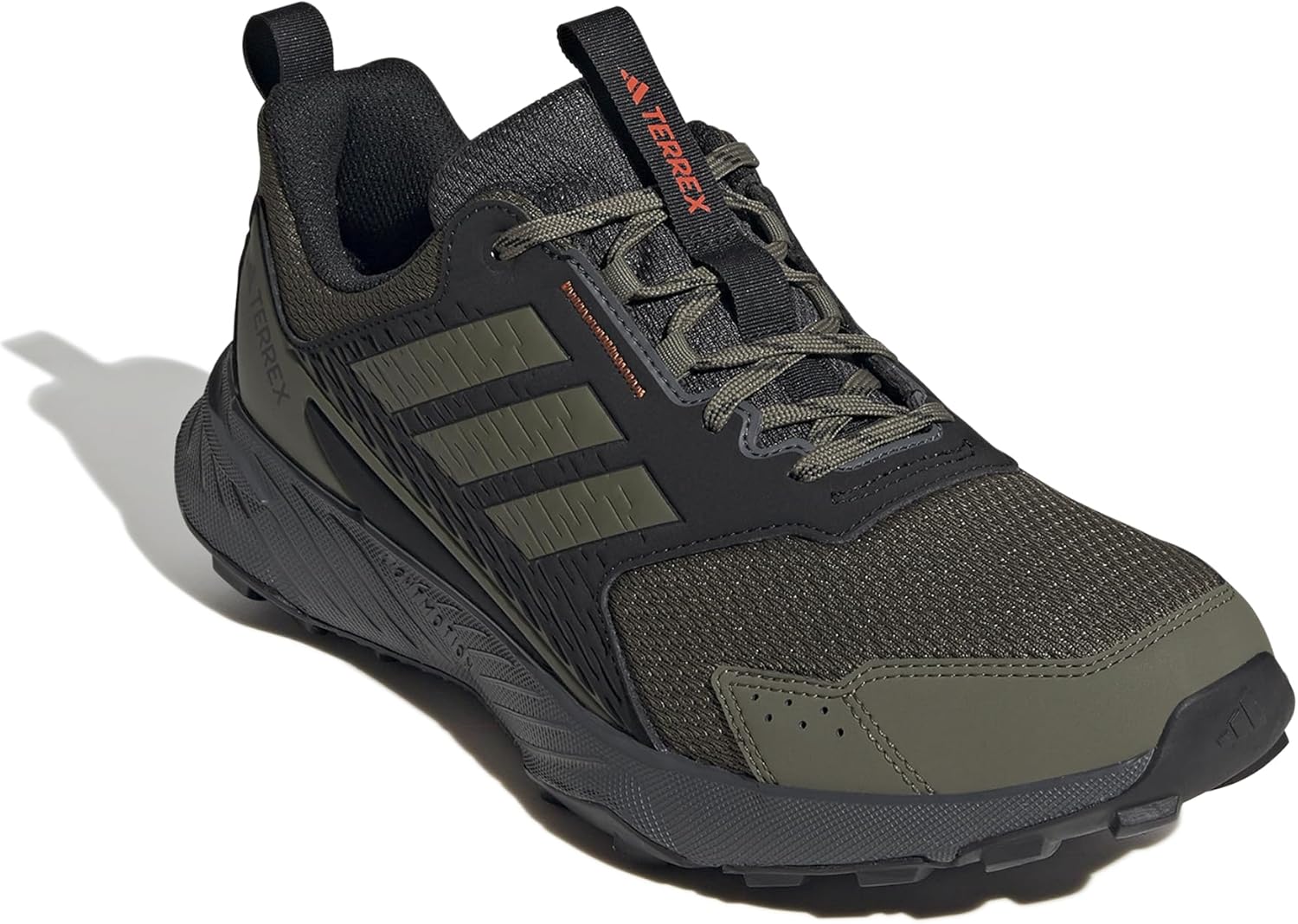Мужские кроссовки Adidas Terrex Tracefinder для трейлраннинга, оранжевый/оливковый — фото 4
