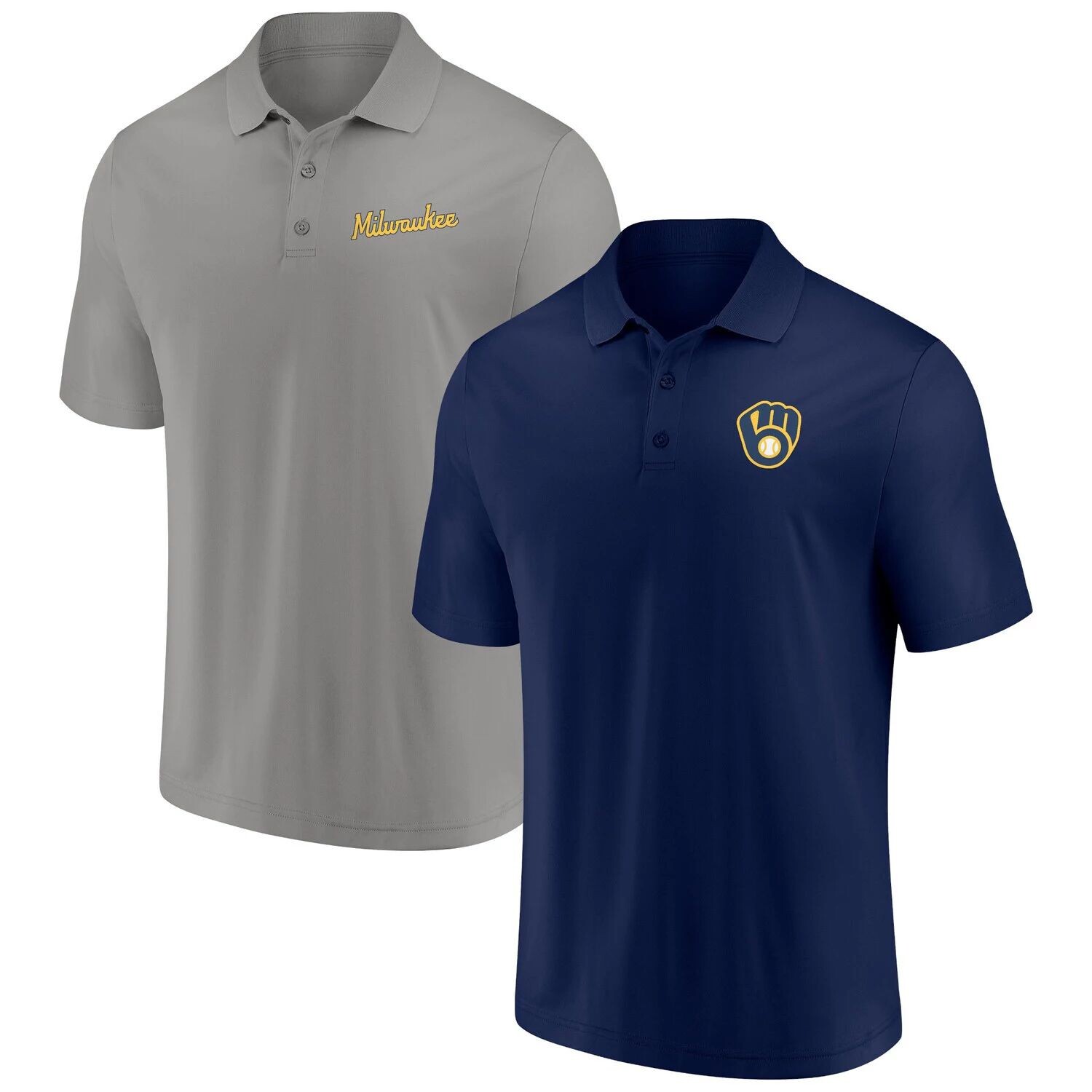 

Мужской комплект поло с логотипом Milwaukee Brewers Dueling, темно-синий/серый цвет Fanatics