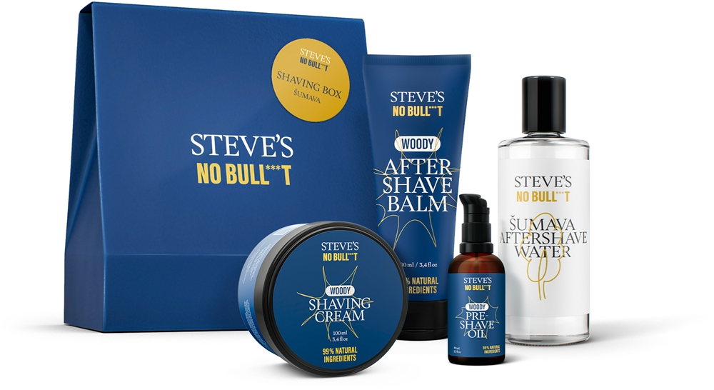 

Подарочный набор для бритья No bull***t Shaving Box šumava для мужчин Steve'S, 1 шт