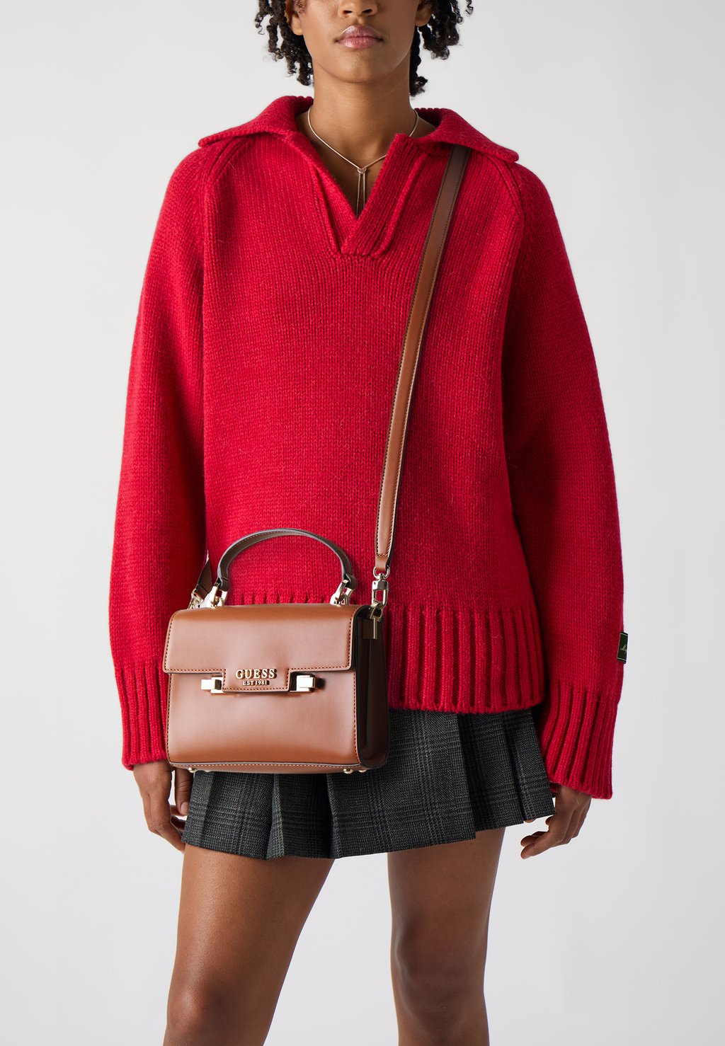 

Сумка ECO ALDITH MINI TOP HNDLE FLAP Guess, цвет Cognac