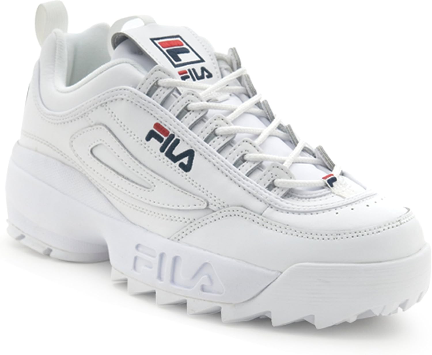 Мужские кроссовки Fila Disruptor Low 1010262-12v, белый/красный/синий/темно-синий — фото 2
