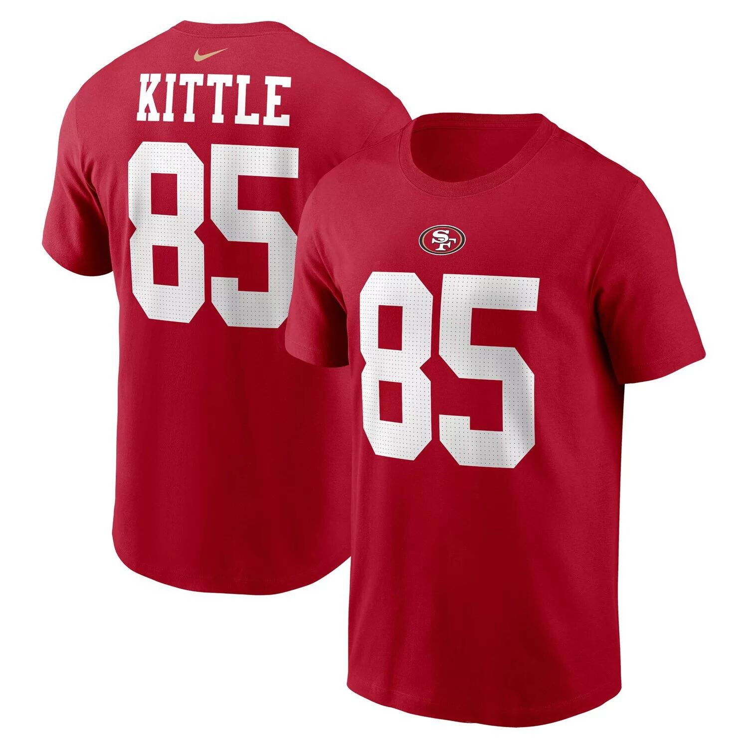 Мужская футболка George Kittle Scarlet San Francisco 49ers с именем и номером игрока Nike — фото 4