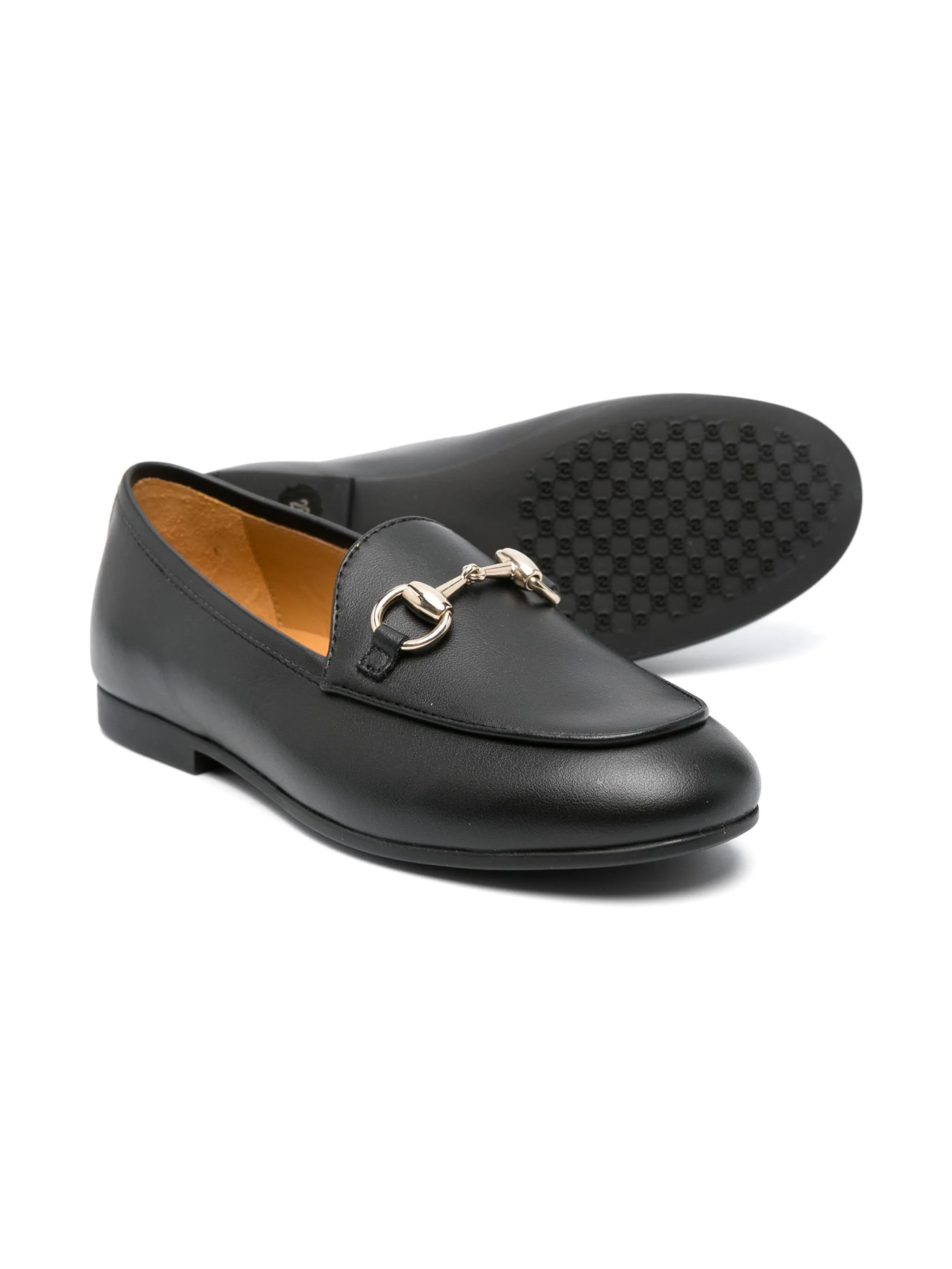 Лоферы Horsebit Gucci Kids, черный — фото 2
