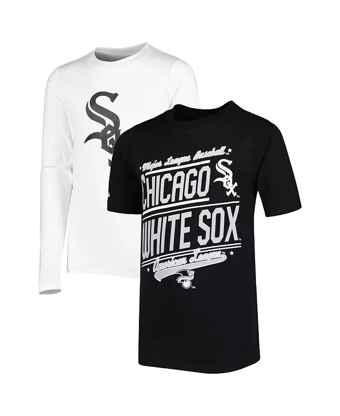 

Комплект футболок Big Boys and Girls Black, White Chicago White Sox Stitches