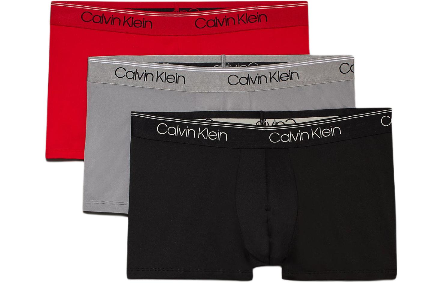 

Мужские трусы 3 штуки Calvin Klein, 3 Pack (черный+серый+красный)