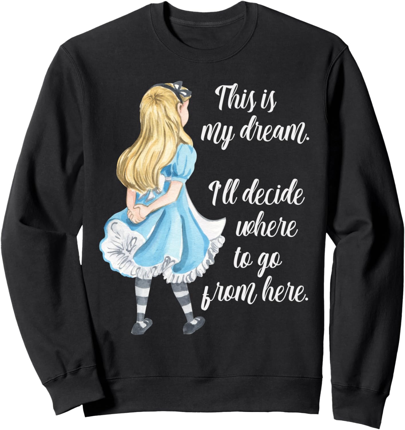 

Вдохновляющий подарок по мотивам «Алисы в Стране чудес»: толстовка «Это моя мечта» Red Magnolia Lane, черный