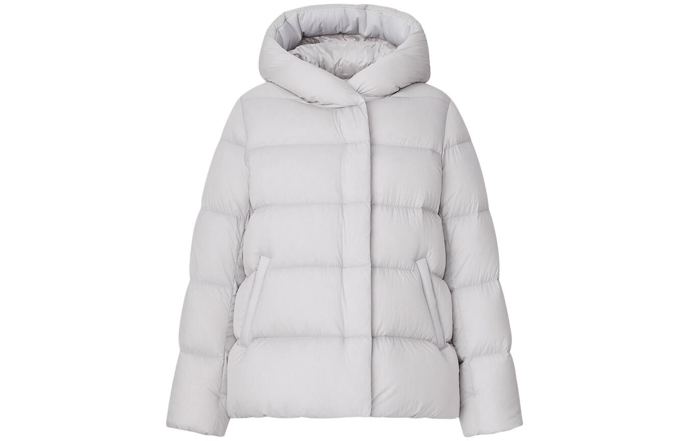 

Пуховик женский светло-серый Uniqlo