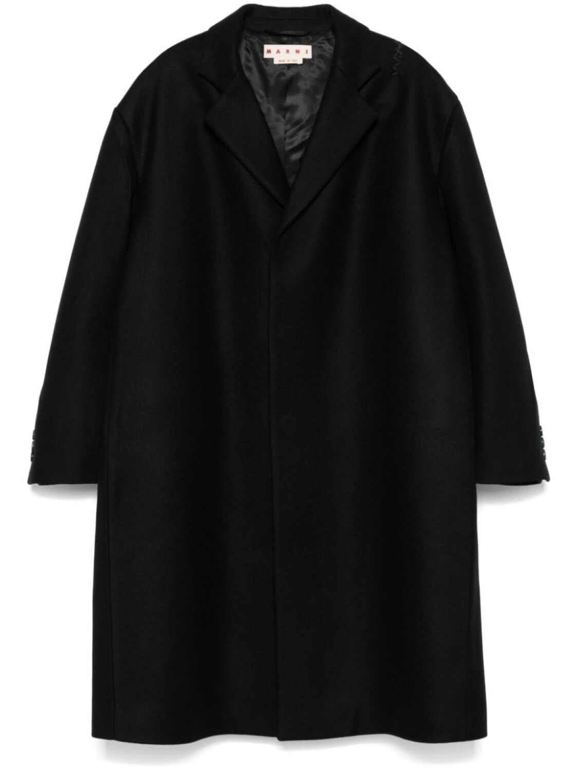 

Marni пальто с вышитым логотипом, черный