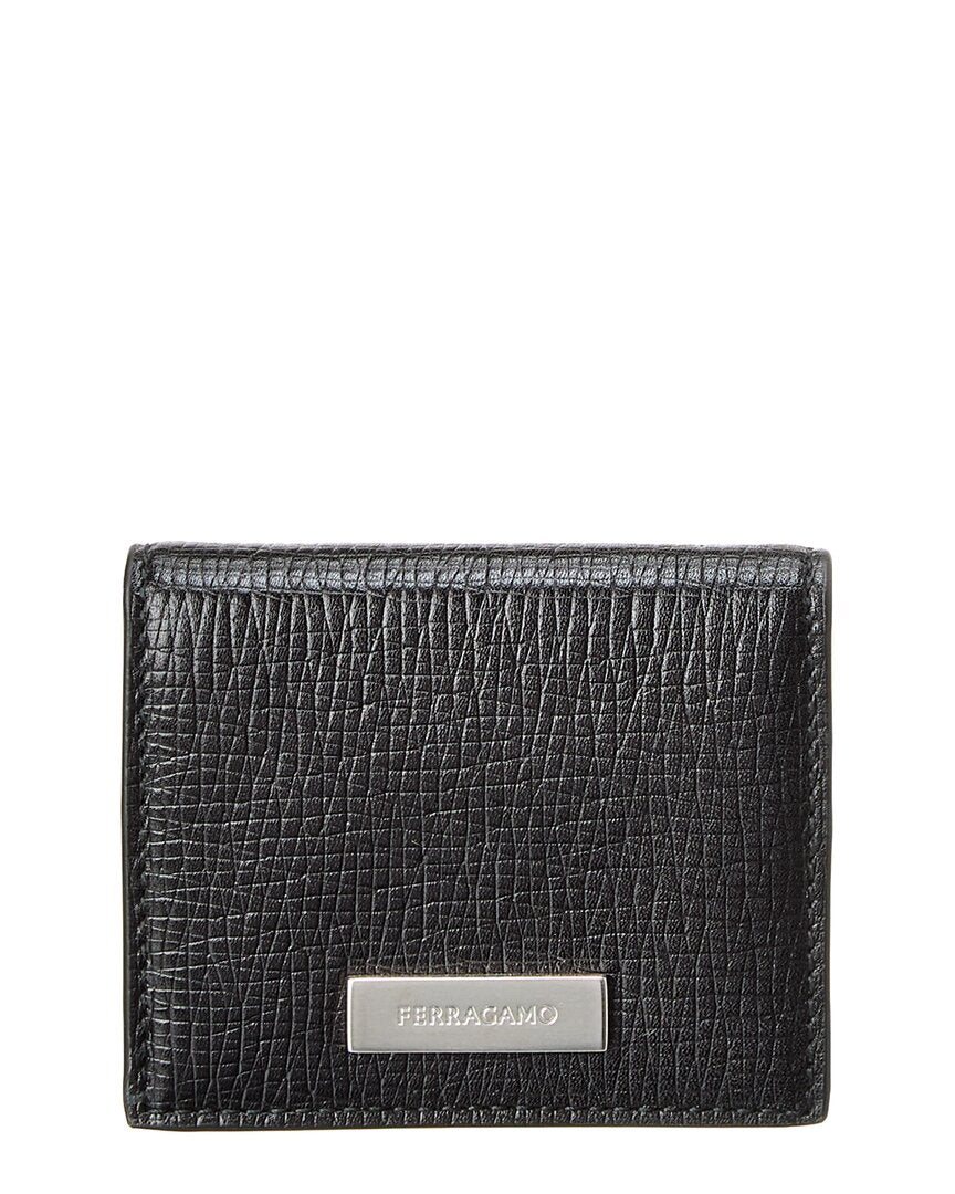 

Кожаный кошелек для монет с логотипом Ferragamo Salvatore Ferragamo, черный