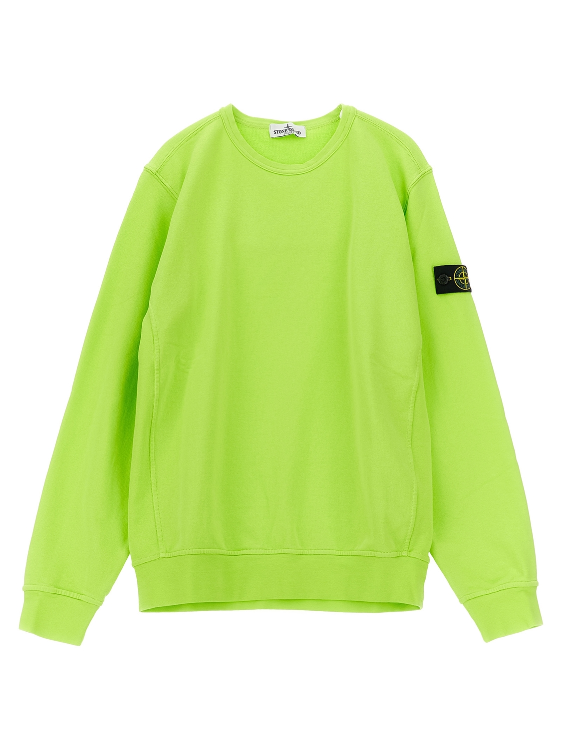 

Свитшот из марли с изображением кота Stone Island Junior, зеленый