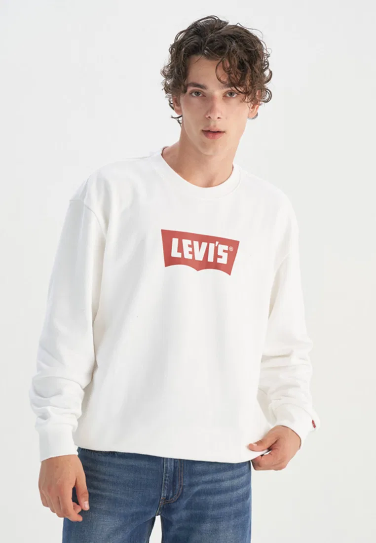 Толстовка, классическая с логотипом, Levi's, белый