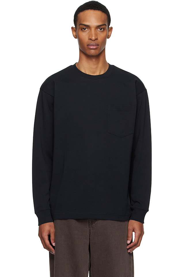 

Футболка Norse стандартная тяжелая свободного кроя с длинным рукавом Norse Projects, черный
