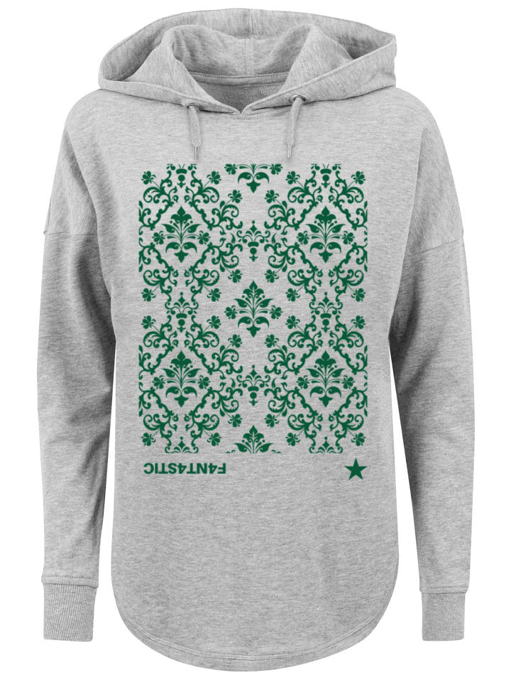 

Толстовка оверсайз с цветочным узором, зеленого и серого цветов F4NT4STIC