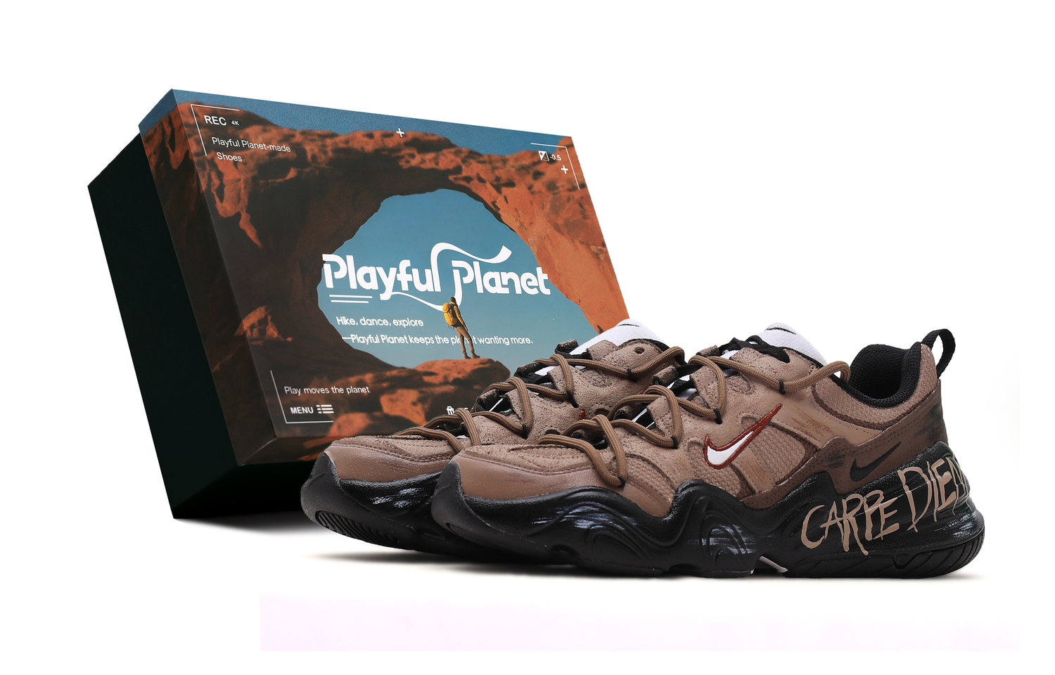 

Кроссовки Tech Hera Cushioning Low top Casual для мужчин Nike, mocha, light camel