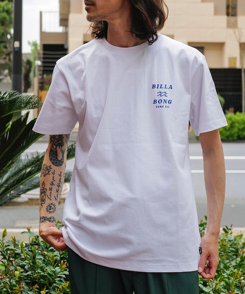 

Мужская футболка с принтом на спине, круглым вырезом и короткими рукавами Billabong, белый