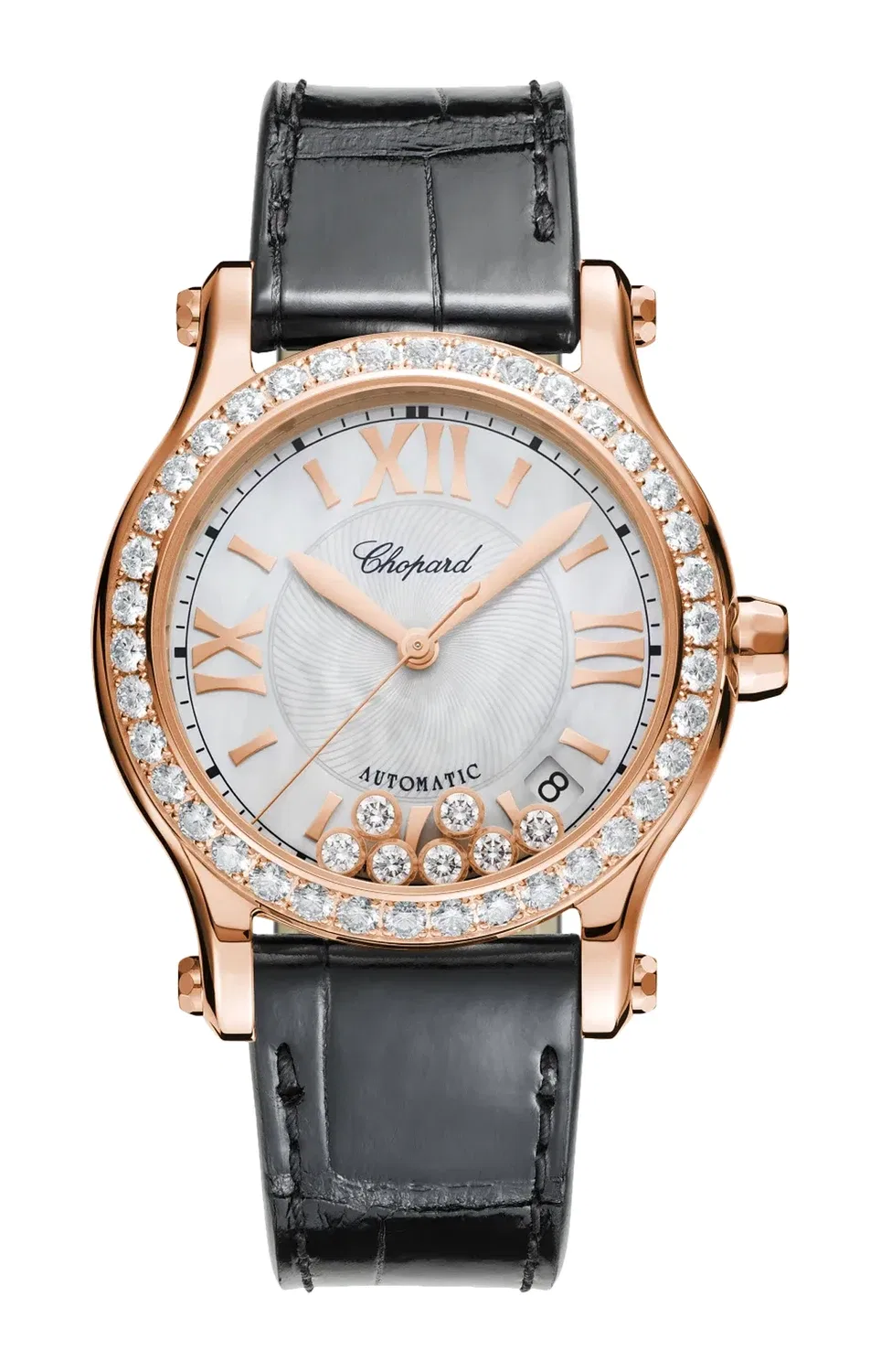 HAPPY SPORT 36 ММ, АВТОМАТИЧЕСКИЕ, ЭТИЧНОЕ РОЗОВОЕ ЗОЛОТО, БРИЛЛИАНТЫ - 274808-5006 CHOPARD, золотой