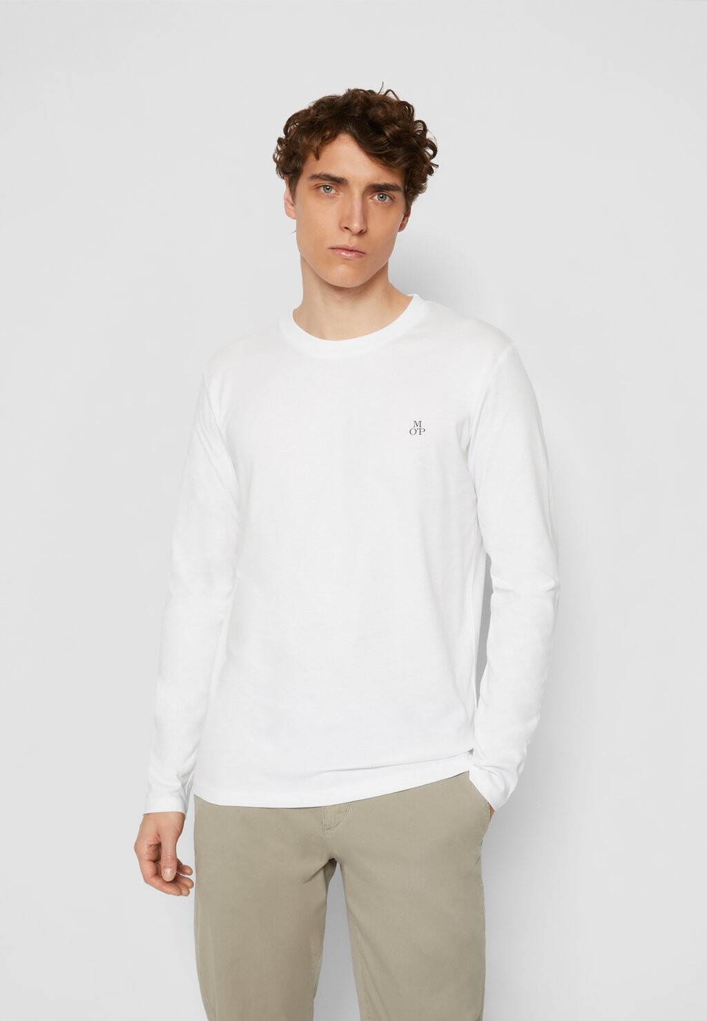 

Топ с длинными рукавами CREW NECK ,ICON CHEST PRINT Marc O'Polo, цвет white