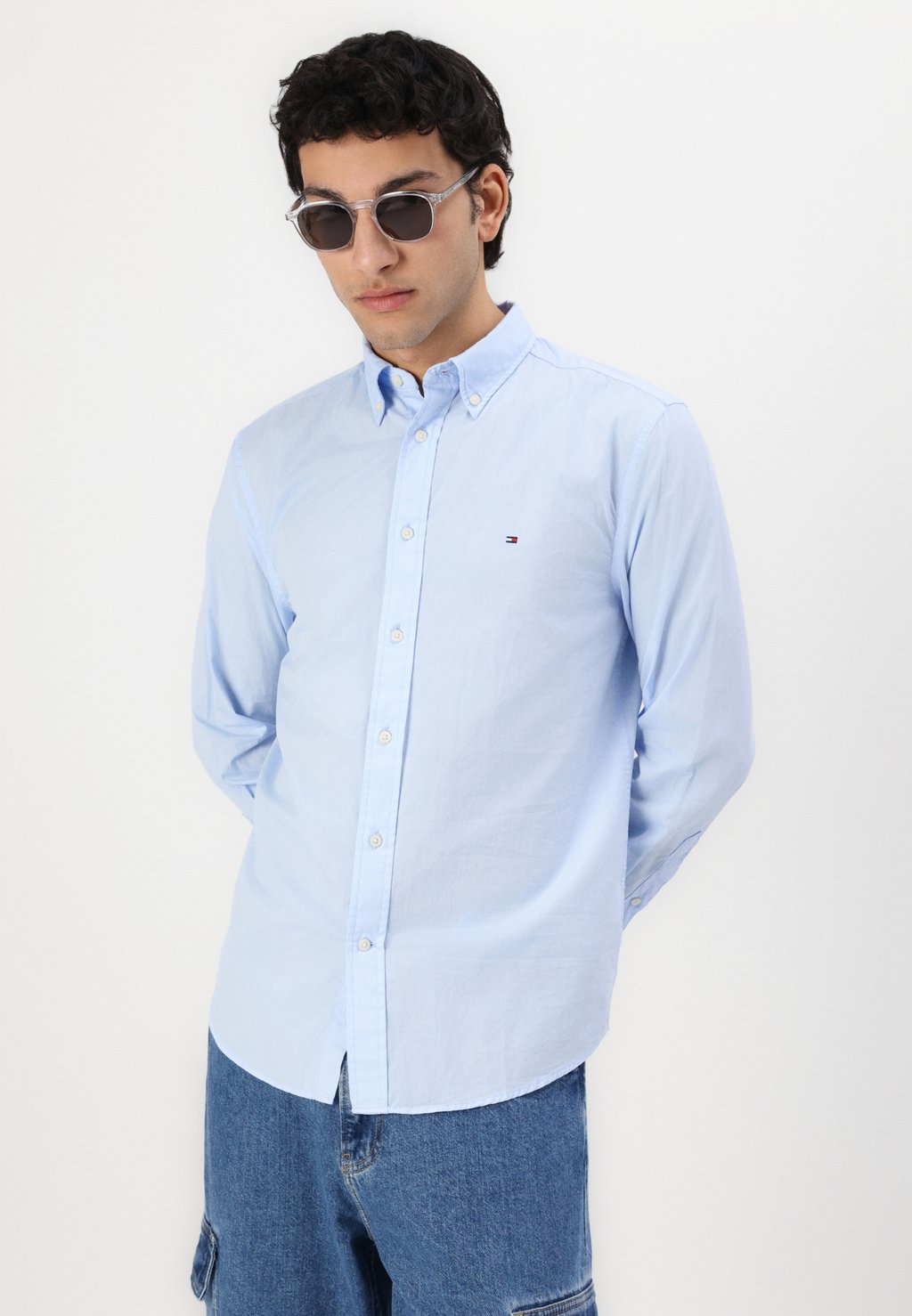 Рубашка CORE FLEX SOLID SHIRT Tommy Hilfiger, светло-голубой — фото 4
