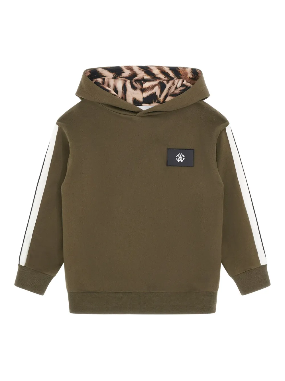 

Худи с полосками и монограммой Roberto Cavalli, зеленый