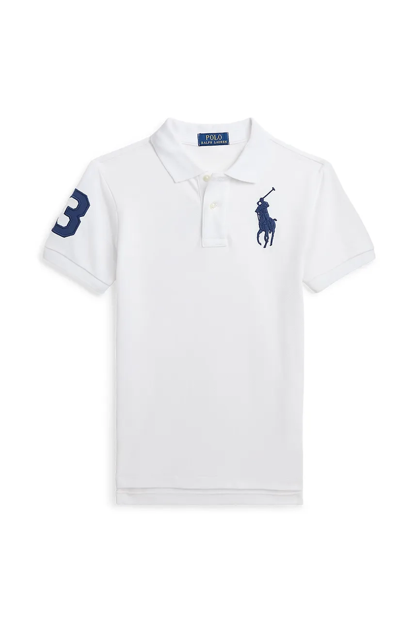 

Рубашка-поло из детской шерсти Polo Ralph Lauren, белый