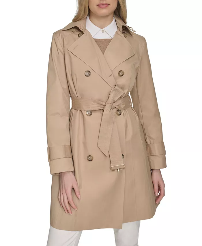 

Женский тренч D/B длиной 36,5 дюйма с отстегивающимся капюшоном Cole Haan Signature, коричневый/бежевый