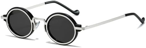 

Солнцезащитные очки овальной формы 2027 года для женщин с градиентным переходом цвета, модные панк-очки для мужчин, защита от ультрафиолета UV400 MTZJH, Silver Black Gray