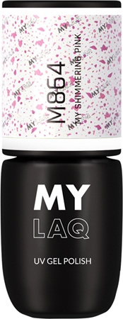

Гибридный лак для ногтей MYLAQ UV Gel Polish, My Shimmering Pink 5 ml