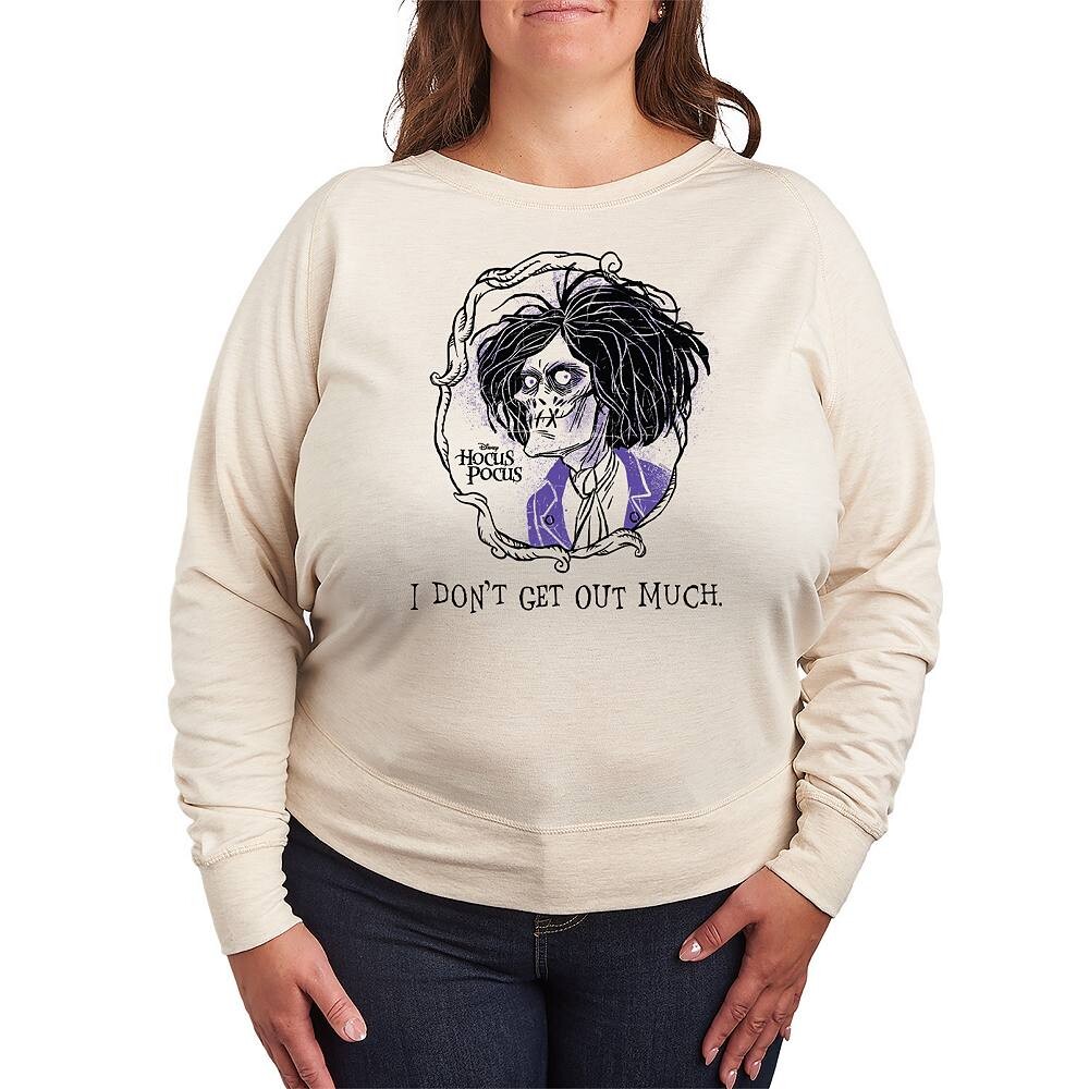 

Легкий свитшот из френч терри Disney's Hocus Pocus Plus Size Don't Get Out Much, бежевый
