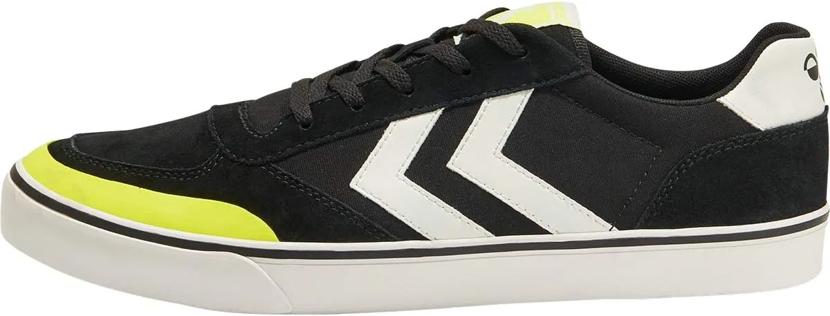 Кроссовки Hummel Stadil 3.0 Classic Low для дома, черно-бело-желтые, артикул 206044-2001, EU