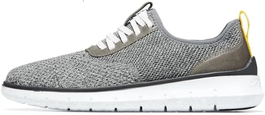 Кроссовки Cole Haan - 2 Zerogrand Stitc Hlite Men, Glacier Gray Gray Pinstripe Knit Cyber Yellow Optic White
