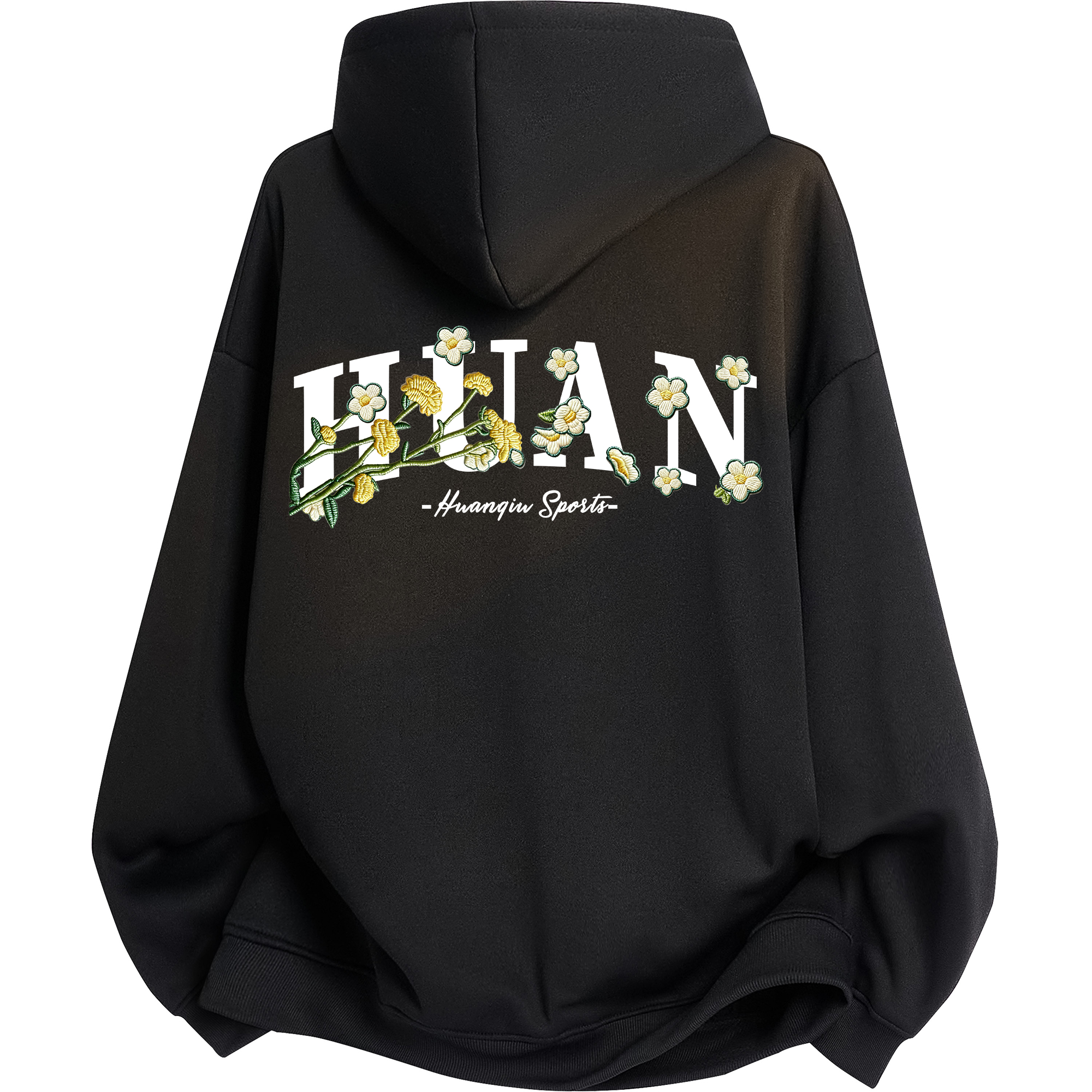 

Толстовка Unisex Hooded Thickened Heavyweight HUANQIU, черный (hat drawstring fleece-lined)