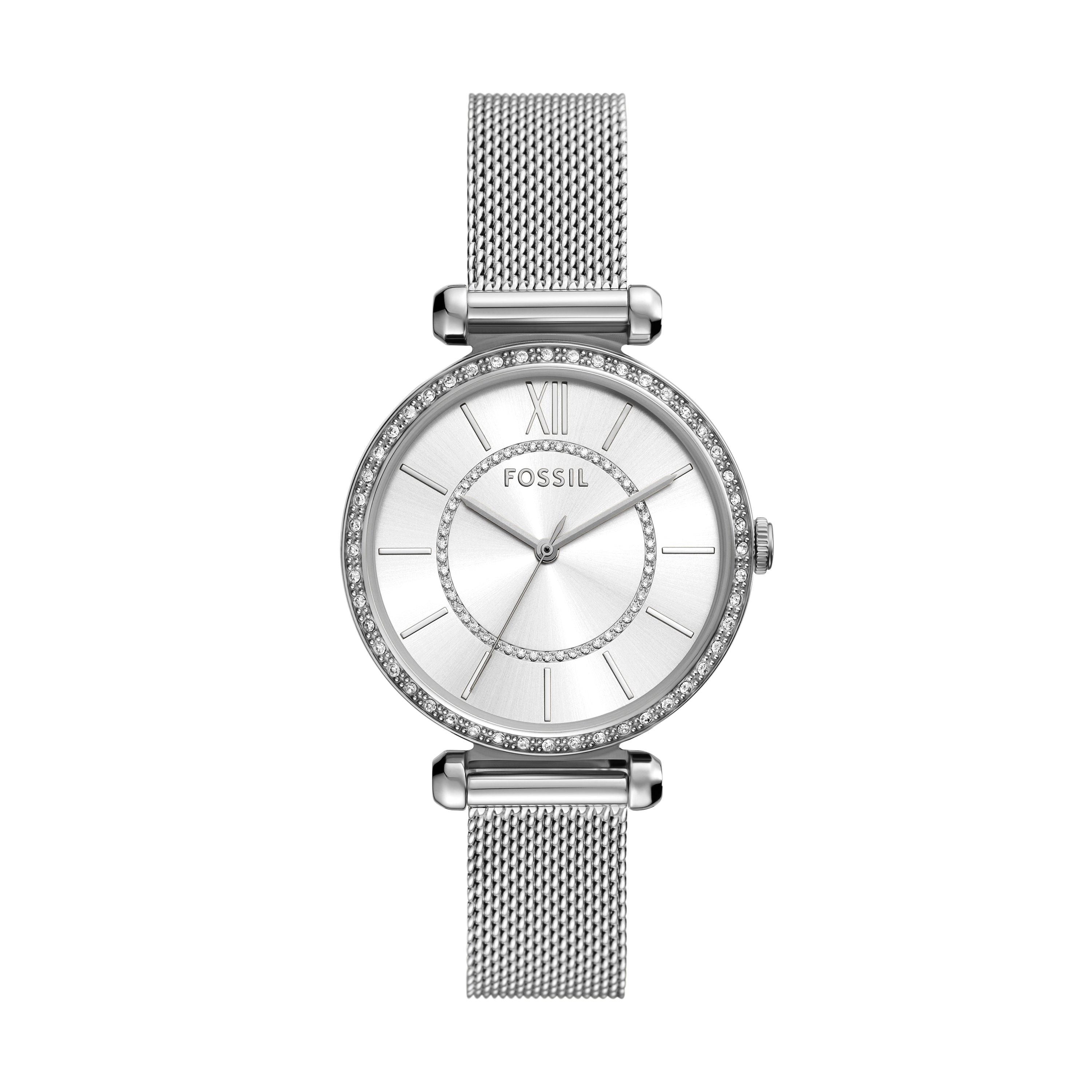 

Женские часы Fossil Tillie с тремя стрелками, нержавеющая сталь, серебряный