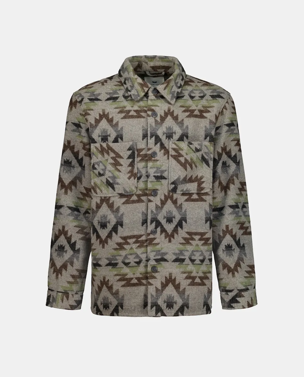 

Мужская рубашка с принтом Green Coast, черный